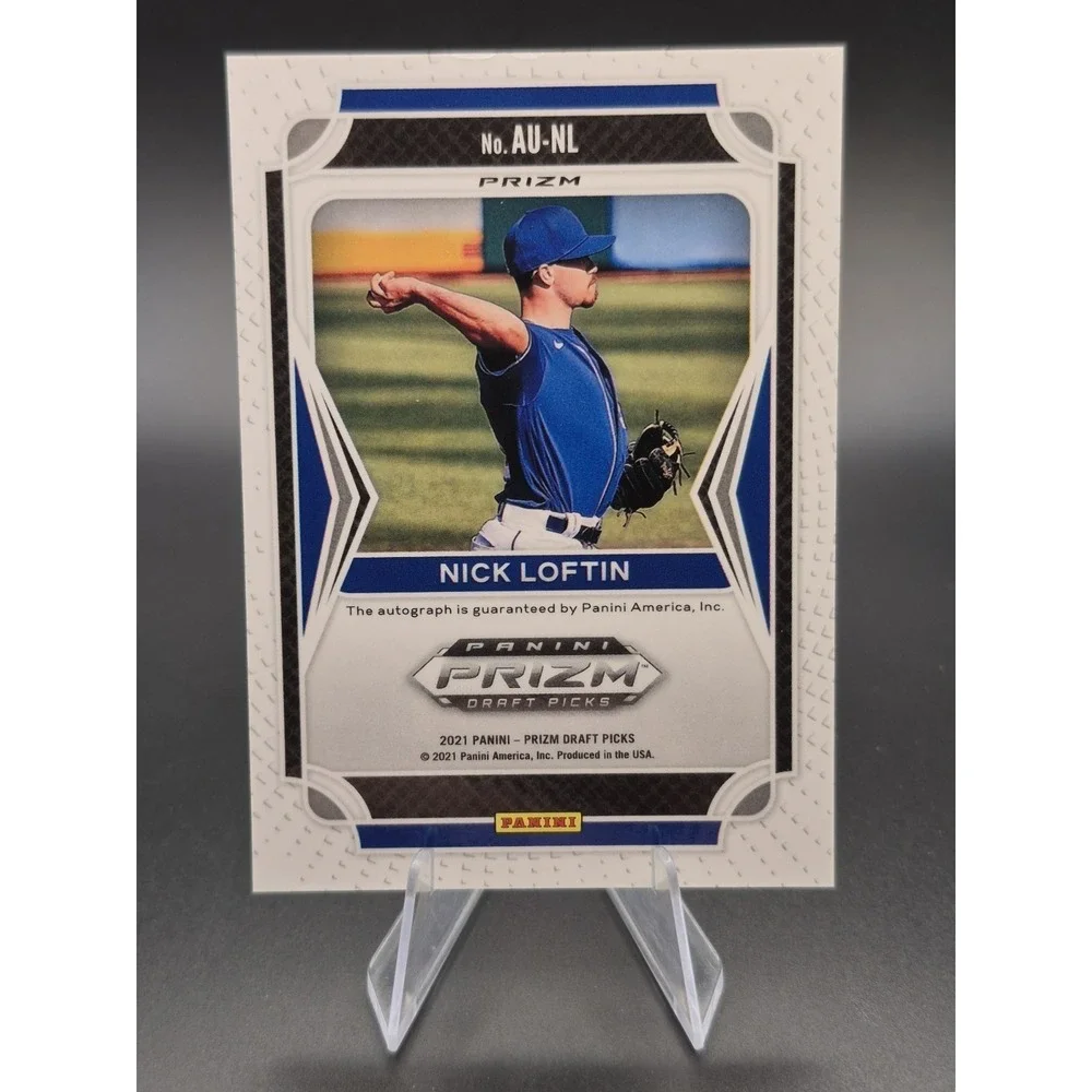 2021 Prizm Draft Picks Nick Lofton #AU-NL Autograph Silver Prizm Kansas City
